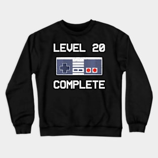 20th Wedding  For Him Her Level 20 Complete Crewneck Sweatshirt